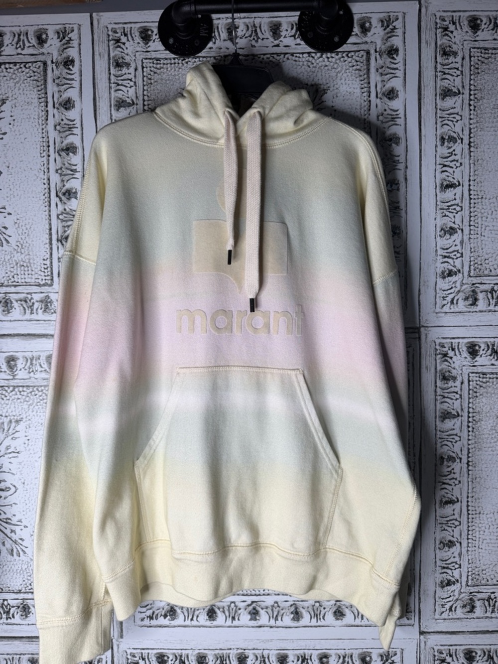 Isabel Marant Pastel Stripe Cream Hoodie - Men's